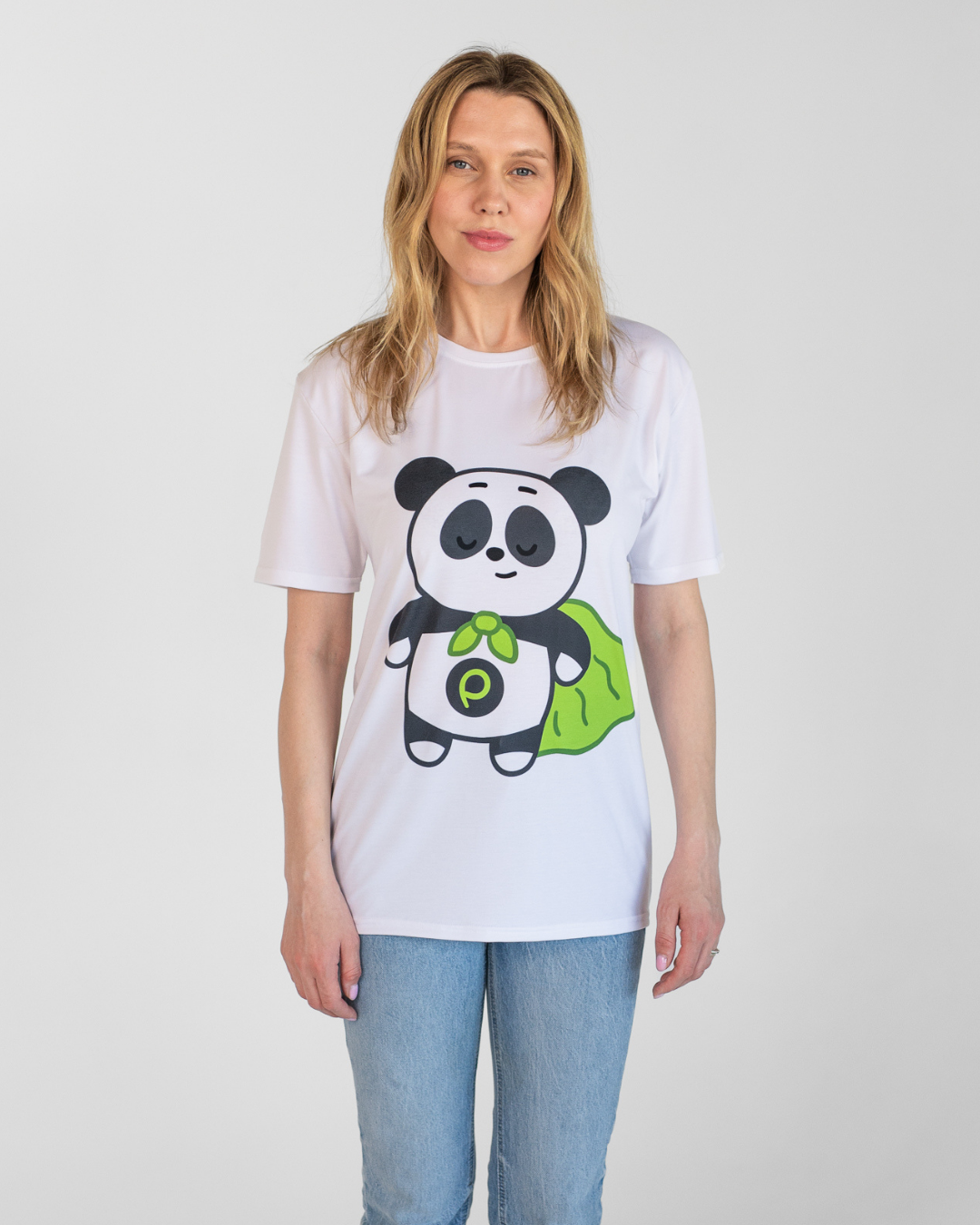 Super panda oversized marškinėliai