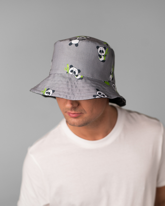 Super panda dvipusė bucket-hat